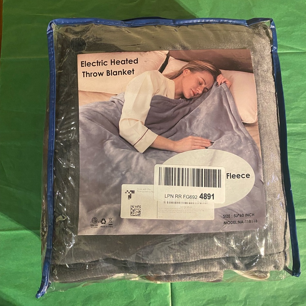 New Electric Heated Throw Blanket 50”-60”